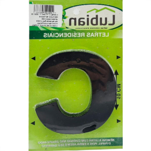Letra Lubian 3D Preta Abs C 10Cm Letra Lubian 3D Preta Abs C 10Cm