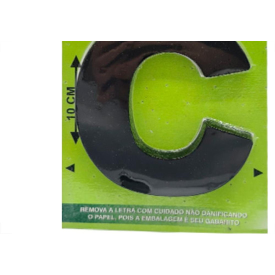Letra Lubian 3D Preta Abs C 10Cm Letra Lubian 3D Preta Abs C 10Cm