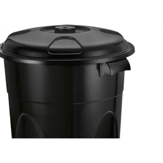 Cesto Lixo Injepl.Rd.Black 100L Cesto Lixo Injepl.Rd.Black 100L