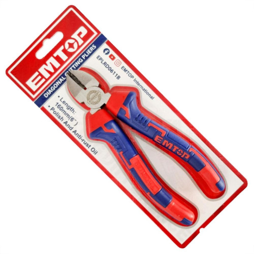 Alicate Corte Lateral Pvc 6'' Emtop Alicate Corte Lateral Pvc 6'' Emtop