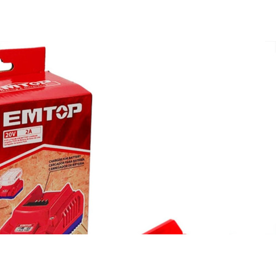 Carregador Emtop 20V P/1 Bt 2.0A Bv Carregador Emtop 20V P/1 Bt 2.0A Bv