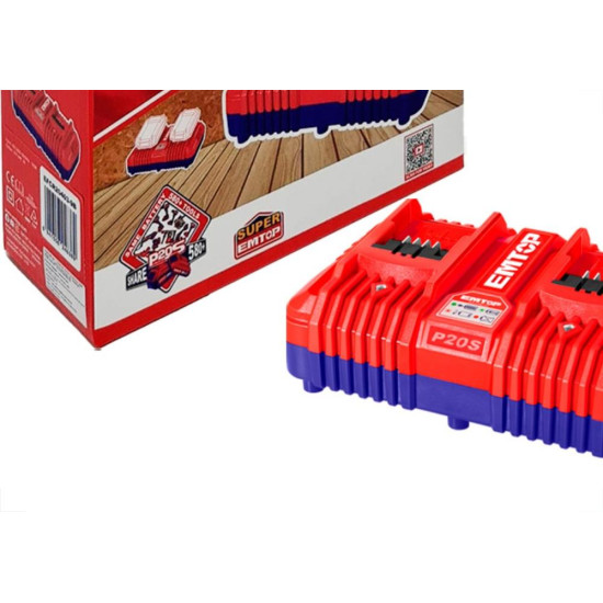 Carregador Emtop 20V P/2 Bt 4.0A Bv Carregador Emtop 20V P/2 Bt 4.0A Bv