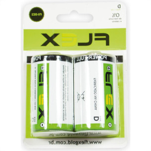 Pilha Flex Tipo D Zinco-Carbono C/2