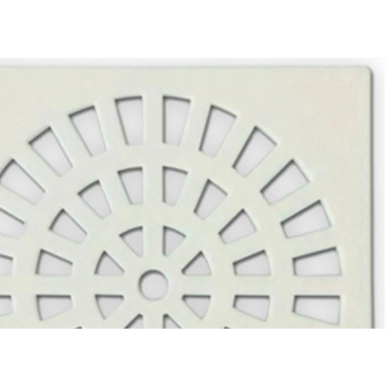 Grelha Plast.Quadr.Branca 150 Grap - Kit C/6 UN