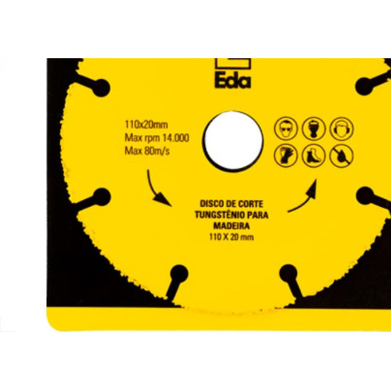 Disco Eda Tungstenio P/Mad 110Mm Disco Eda Tungstenio P/Mad 110Mm
