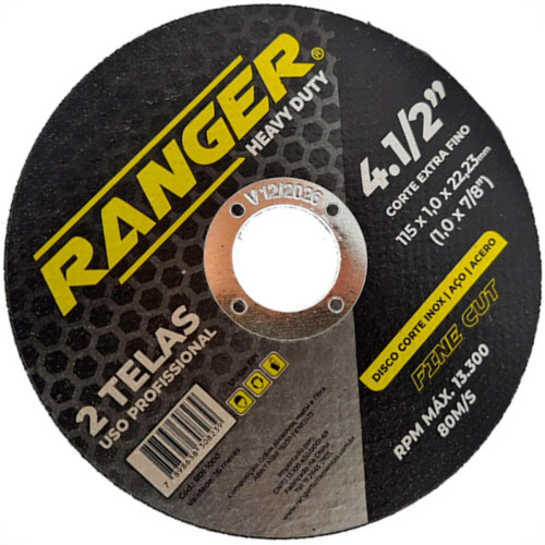 Disco Ranger Inox 4.1/2X1.0X7/8 - Kit C/10 UN Disco Ranger Inox 4.1/2X1.0X7/8 - Kit C/10 UN