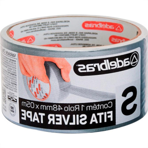 Fita Adesiva Silvert.Adel.48X 5M Prata Fita Adesiva Silvert.Adel.48X 5M Prata