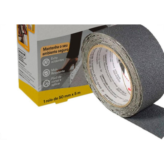 Fita Antiderrapante 3M Int.5M - Cinza