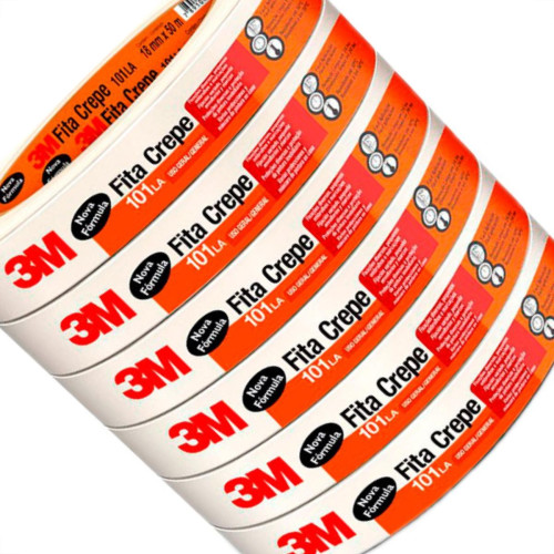 Fita Crepe 3M 101La Uso Ger.18X50M - Kit C/6 RL Fita Crepe 3M 101La Uso Ger.18X50M - Kit C/6 RL