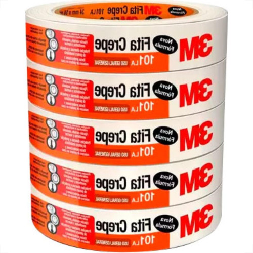 Fita Crepe 3M 101La Uso Ger.24X50M - Kit C/5 RL Fita Crepe 3M 101La Uso Ger.24X50M - Kit C/5 RL