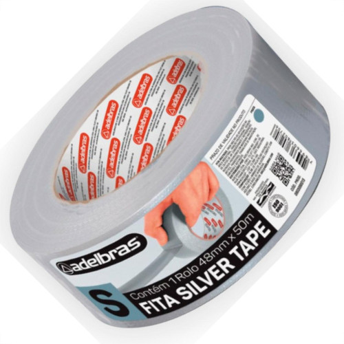 Fita Adesiva Silvert.Adel.48X50M Prata Fita Adesiva Silvert.Adel.48X50M Prata