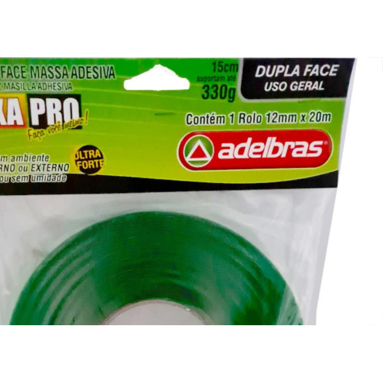 Fita Dupla Face Transp.Adelbras 12X20Mt