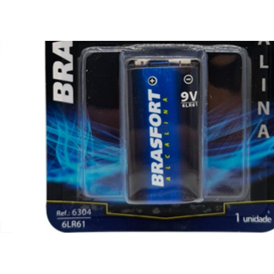 Pilha Brasfort Alc Bateria 9V