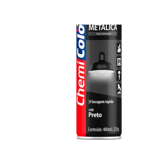 Spray Chemic.Metalico Preto 400Ml