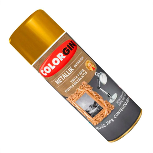 Spray Colorgin Metalica Ouro-52