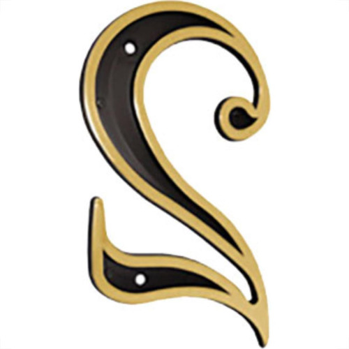 Numero Colonial Preto/Dourado N.2 Numero Colonial Preto/Dourado N.2