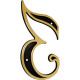 Numero Colonial Preto/Dourado N.3 Numero Colonial Preto/Dourado N.3