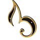 Numero Colonial Preto/Dourado N.3 Numero Colonial Preto/Dourado N.3