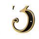 Numero Colonial Preto/Dourado N.3 Numero Colonial Preto/Dourado N.3