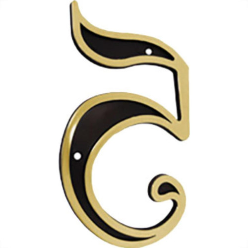 Numero Colonial Preto/Dourado N.5 Numero Colonial Preto/Dourado N.5