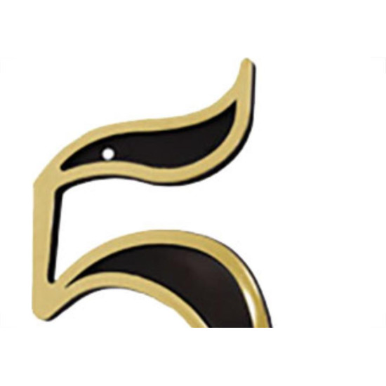 Numero Colonial Preto/Dourado N.5 Numero Colonial Preto/Dourado N.5