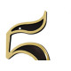 Numero Colonial Preto/Dourado N.5 Numero Colonial Preto/Dourado N.5