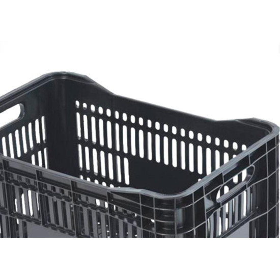 Caixa Plast.Perfurada Preta 55 X 36 - Kit C/3 PC Caixa Plast.Perfurada Preta 55 X 36 - Kit C/3 PC