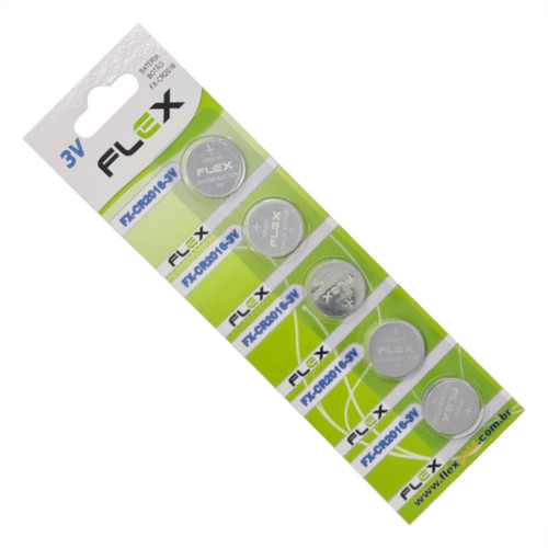 Pilha Bateria Flex Botao Cr2016 C/5 Pilha Bateria Flex Botao Cr2016 C/5