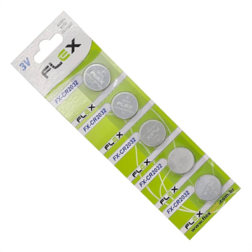 Pilha Bateria Flex Botao Cr2032 C/5 Pilha Bateria Flex Botao Cr2032 C/5