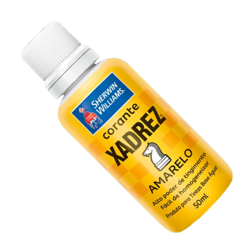 Corante Xadrez Amarelo 50 Ml - Kit C/12 PC Corante Xadrez Amarelo 50 Ml - Kit C/12 PC