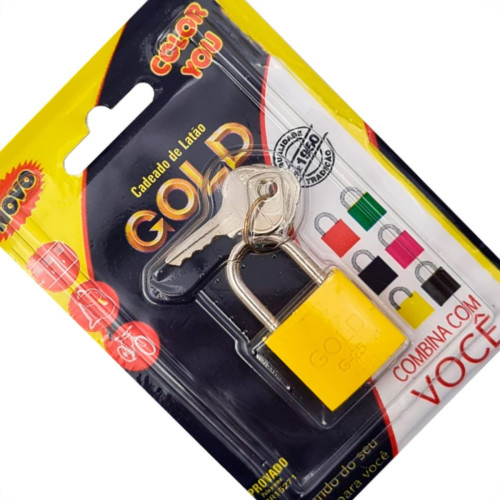 Cadeado Gold Color 25 Amarelo Cadeado Gold Color 25 Amarelo