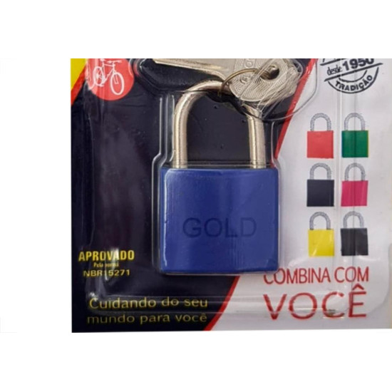 Cadeado Gold Color 25 Azul Cadeado Gold Color 25 Azul