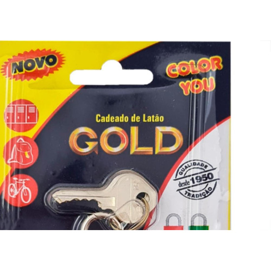 Cadeado Gold Color 25 Vermelho