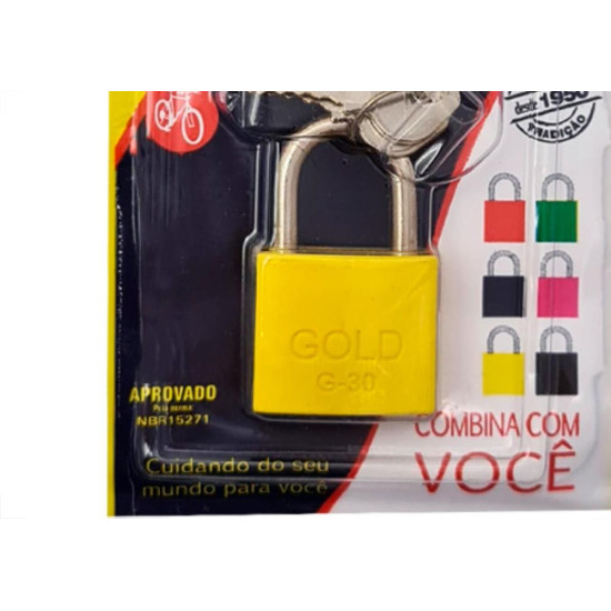 Cadeado Gold Color 30 Amarelo Cadeado Gold Color 30 Amarelo