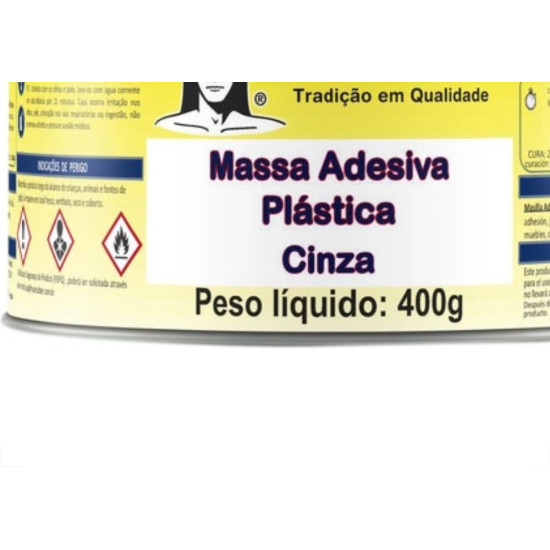 Massa Plastica Ibere Cinza 400 Grs - Kit C/12 PC Massa Plastica Ibere Cinza 400 Grs - Kit C/12 PC