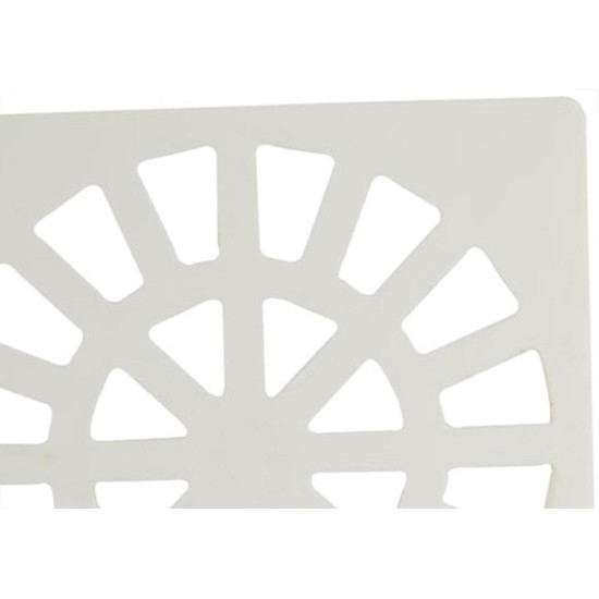 Grelha Plast.Quadr.Branca 100 Krona - Kit C/12 PC