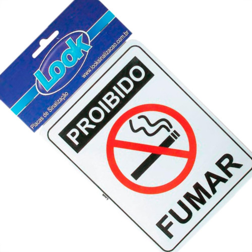 Placa Sinalizacao 15X20 Proibido Fumar - Kit C/5 CA Placa Sinalizacao 15X20 Proibido Fumar - Kit C/5 CA