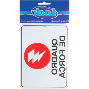 Placa Sinalizacao 15X20 Quadro De Forca - Kit C/5 CA Placa Sinalizacao 15X20 Quadro De Forca - Kit C/5 CA