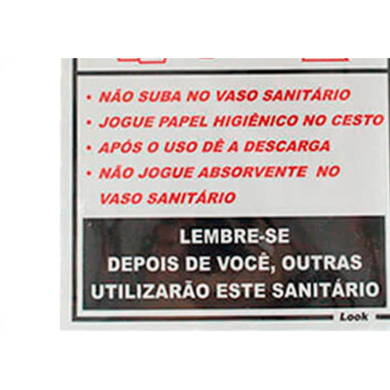Placa Sinalizacao 15X20 San.Educativo F - Kit C/5 CA