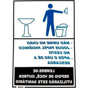 Placa Sinalizacao 15X20 San.Educativo M - Kit C/5 CA Placa Sinalizacao 15X20 San.Educativo M - Kit C/5 CA