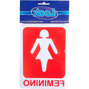 Placa Sinalizacao 15X20 Sanit.Feminino - Kit C/5 CA Placa Sinalizacao 15X20 Sanit.Feminino - Kit C/5 CA