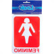 Placa Sinalizacao 15X20 Sanit.Feminino - Kit C/5 CA