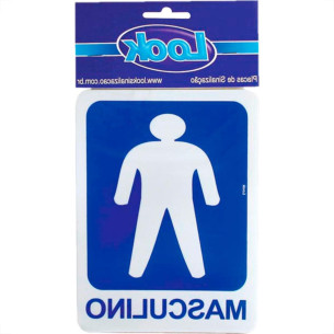Placa Sinalizacao 15X20 Sanit.Masculino - Kit C/5 CA Placa Sinalizacao 15X20 Sanit.Masculino - Kit C/5 CA