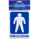 Placa Sinalizacao 15X20 Sanit.Masculino - Kit C/5 CA