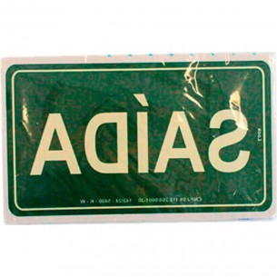 Placa Sinal.15X25 Lum.Saida . / Kit C/ 5 Cartelas