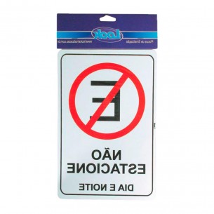 Placa Sinalizacao 20X30 Nao Estacione - Kit C/5 CA