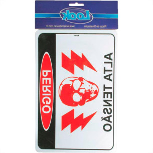 Placa Sinalizacao 20X30 Per.Alta Tensao - Kit C/5 CA Placa Sinalizacao 20X30 Per.Alta Tensao - Kit C/5 CA