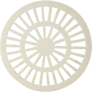 Grelha Plast.Redonda Bco 150 Luconi - Kit C/10 PC