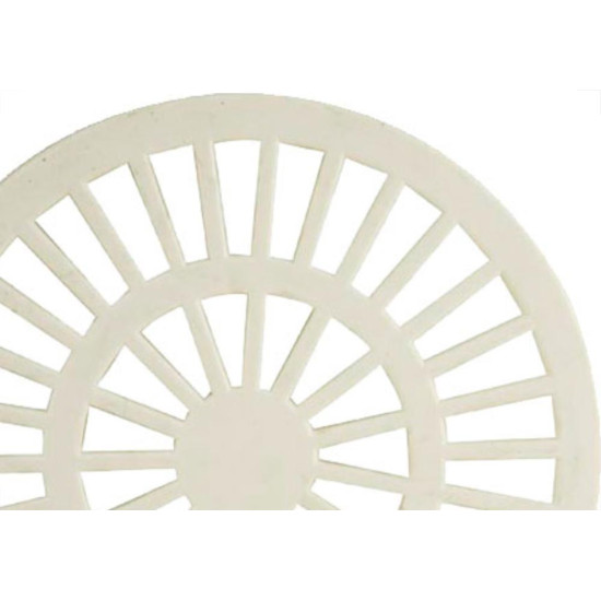 Grelha Plast.Redonda Bco 150 Luconi - Kit C/10 PC