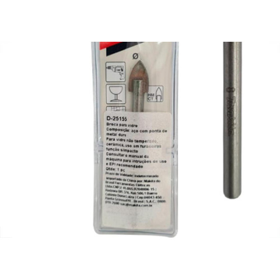 Broca P/Vidro/Porcelana Tungst 4Mm Broca P/Vidro/Porcelana Tungst 4Mm